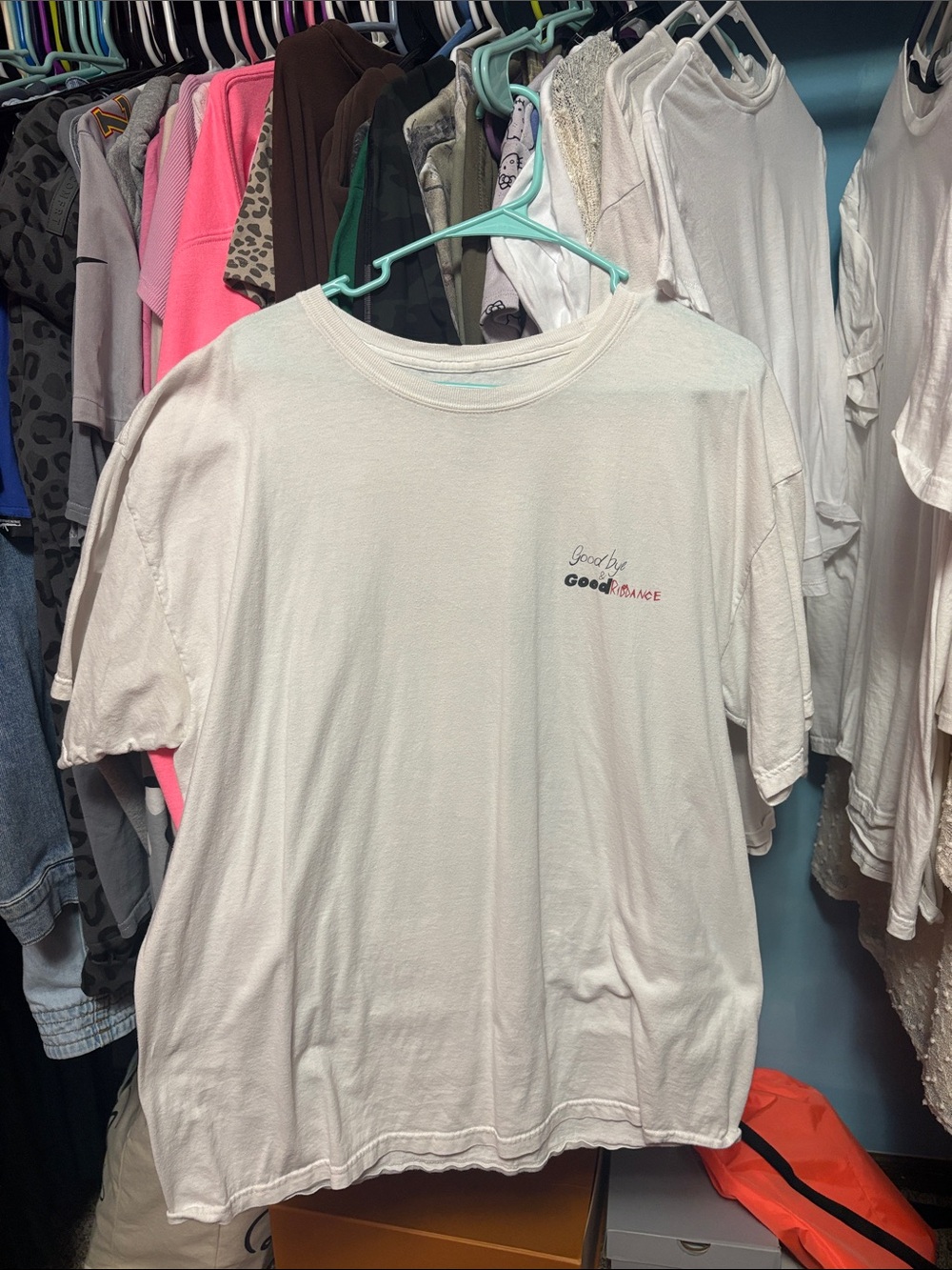 Juice Wrld White Graphic Pocket Tee with Small Embroidery